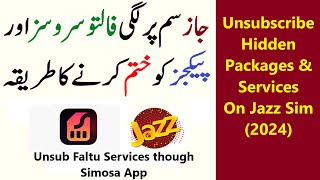 jazz ke faltu service khatam karne ka tarika  How to Unsub Jazz All Hidden Services 2024 [upl. by Emelda35]