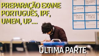 PREPARAÇÃO EXAME DE ADMISSÃO IFP PORTUGUÊS Quarta PARTE IFP UP UEM UNIZAMBEZE UNISAVE UNIROVUM [upl. by Onfroi]