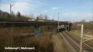 SBB Bahnverkehr im Dreieck Hendschiken Othmarsingen Lenzburg Volldampf  Mehrwert [upl. by Airb]