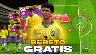 Ficha a BEBETO LEGENDARIO de 94 GRATIS 🤩🎁 ¿Vale la Pena  EFOOTBALL 2024 Mobile [upl. by Ebner]