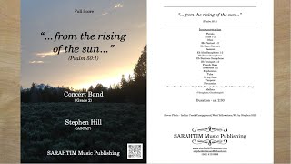 quotFrom the rising of the sun quot Concert Band Gr 2 by Stephen Hill SARAHTIM Music Publishing [upl. by Yeltihw]