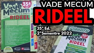 Vade Mecum Acadêmico de Direito RIDEEL 35ª Edição 2º semestre de 2022 com Planner [upl. by Lledroc]