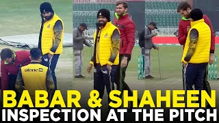 PSL 9  Babar amp Shaheen Inspection at the Pitch  Peshawar Zalmi vs Lahore Qalandars  M2A1A [upl. by Ennaeirrac978]