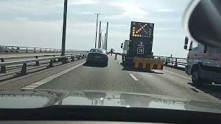 Denmark to Sweden by car via 16km Oresund Bridge 02052024 [upl. by Saxena]