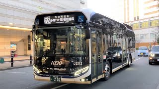 【4K】京王 水素燃料電池バス（トヨタ・SORA） 信号発車シーン [upl. by Eldreda]