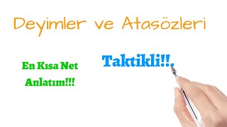 YKS  KPSS  LGS Deyimler ve Atasözleri  Taktikli   Anahtar Akademi [upl. by Ettolrahc]