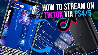 How to stream TikTok on PS4  How to stream on TikTok from PS4  TikTok stream PS4PS5 [upl. by Ivy]