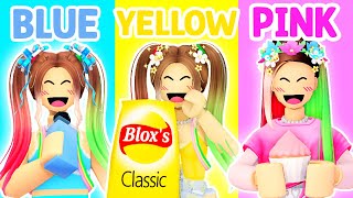 Eating Only ONE COLOR Food for 24 HOURS in Roblox [upl. by Gimpel]