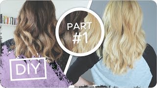 DIY  Von Braun zu Blond  Balayage  Part 1 [upl. by Rusell]