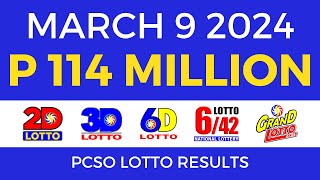 Lotto Result March 9 2024 9pm PCSO [upl. by Zwiebel]