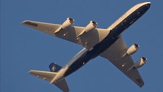 Samaritans Purse DC8 Sunrise Takeoff [upl. by Anitsej]