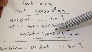 Convert Foot to Nanometer foot to nm  Formula Example Solution [upl. by Jeffers209]