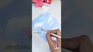 Paint an Easy landscape with Me 🏵️ ☺️ DIY with Oishe art shorts [upl. by Aenat]