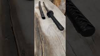 Wooden daito bokken with tsuba saya and tsukamaki 102 cm 401quot  European Hornbeam bokken sword [upl. by Grory]