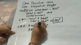 COTERMINAL ANGLE one positive and one negative angle trigonometry by Maam Brithanie [upl. by Hannie366]