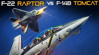 F14B Tomcat Takes On F22 Raptor DOGFIGHT  Digital Combat Simulator  DCS [upl. by Hukill698]