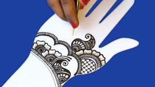 Mehndi Design Front Hand Mehandi  Full Hand Bharwa Mehndi Design  Ep 853 [upl. by Dalli]