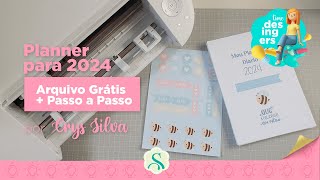 Como Fazer Planner 2024 Personalizado  Arquivo Grátis Silhouette [upl. by Argile73]