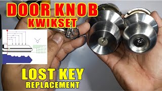 KWIKSET DOOR KNOB  LOST KEY REPLACEMENT [upl. by Joela]