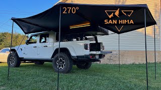 270° Vehicle AWNING from San Hima  Install on Jeep Gladiator [upl. by Mitinger]