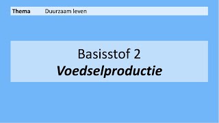 VMBO 3  Duurzaam leven  Basisstof 2 Voedselproductie  8e editie [upl. by Lanuk]