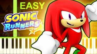 Theory of Attack  SONIC RUNNERS  EASY Piano Tutorial [upl. by Aerdnuahs558]