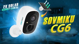 Sovmiku CG6 2K Solar Security Camera Wireless Outdoor500MB Free Cloud Storage [upl. by Oidiple]