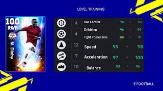 how to train M Diaby  efootball  Max rating 100 [upl. by Notyep]