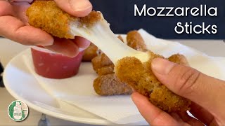 Mozzarella Sticks  Eggless Cheesy Sticks  Perfect Mozzarella cheese sticks recipe Sattvik Kitchen [upl. by Ekoorb]