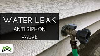 How To Fix a Water Leak in the Anti Siphon Valve of an Outdoor Faucet [upl. by Wyne]