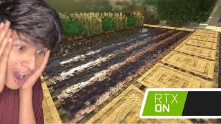 I PLAYED MINECRAFT WITH REALISTIC GRAPHICS  MINECRAFT RTX ON [upl. by Etiuqal641]