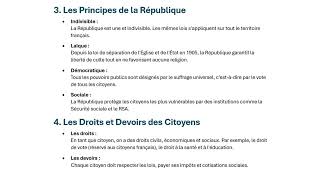 FICHE DE LECTURE Valeurs et Symboles de la République Française [upl. by Averil]