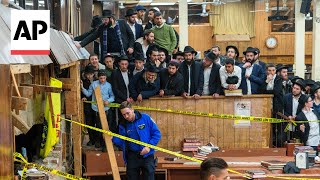 Secret tunnel under Brooklyn New York synagogue leads to brawl arrests [upl. by Akcirehs]