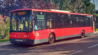 Línea 57 de Avanza Zaragoza  Irisbus Iveco CityClass Cursor Euro 5 ZF Hispano Habit n°4624 [upl. by Sacken]