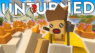 Unturned Funny Moments With Friends Chicken Noises Glue Addicts Arena Fails and More [upl. by Rebeca]