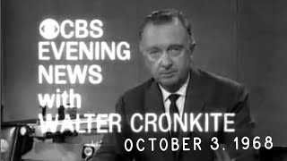 CBS Evening News with Walter Cronkite  Octubre 3 1968  Masacre de Tlatelolco [upl. by Asilam602]