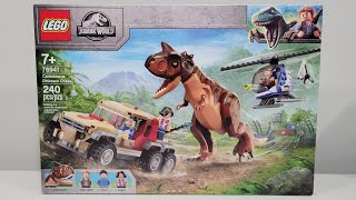 Lego Jurassic World Carnotaurus Dinosaur Chase 76941 Review [upl. by Mccurdy]