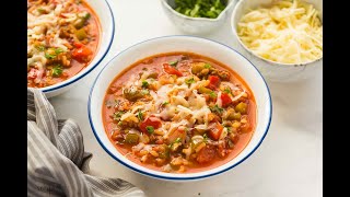 Stuffed Pepper Soup  The Recipe Rebel [upl. by Camp]