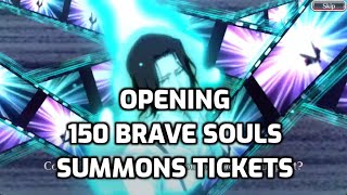 Opening 150 Brave Souls Summons Tickets  Bleach Brave Souls [upl. by Torrey]