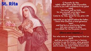 St Rita Prayer with Ave Maria song by Céline Dion [upl. by Grimona144]