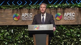 US Secretary of State Antony Blinken attends during APEC Summit  AFP [upl. by Notwal]