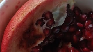 POMEGRANATE CUT OPEN REMOVE SEEDS ASMR SOUNDS POMEGRANATE FRUITS [upl. by Noelyn]