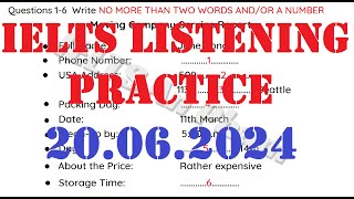 IELTS LISTENING PRACTICE TEST 2024  2062024 WITH ANSWERS [upl. by Kayle2]