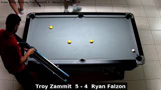 Troy Zammit vs Ryan Falzon  Euro Mens Ranking Tournament 5  Round 3 [upl. by Alrahc]