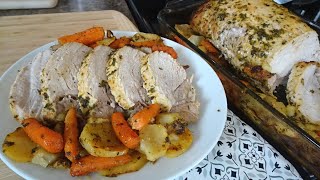 Lomo de cerdo al horno suave y jugoso receta fácil y rápida cerdo [upl. by Royd532]