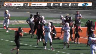 Wartburg Football vs Central Oct 3 2015 [upl. by Oiceladni]