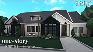 Bloxburg OneStory Realistic Home part1 House Build Roblox 80k [upl. by Sadowski]