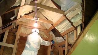 Spray Foam Insulation Froth Pack in the sewing room [upl. by Dillie]