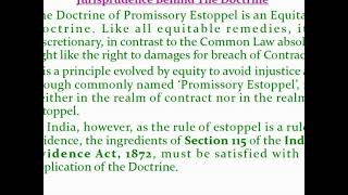 Promissory Estoppel 1  Administrative Law [upl. by Woodrow]