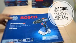 UnboxingOverview of BOSCH GSB 18V50 Cordless Drill [upl. by Divadnoj]